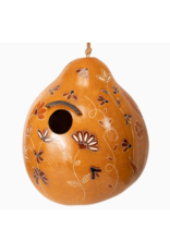 Peru Bee & Wild Flowers Gourd Birdhouse, Peru