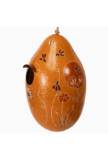 Peru Bee & Wild Flowers Gourd Birdhouse, Peru