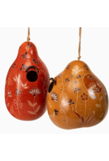 Peru Bee & Wild Flowers Gourd Birdhouse, Peru