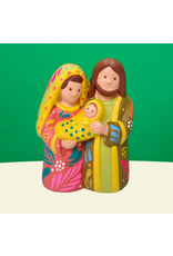 Peru Coral & Lime Holy Family Nativity, Peru