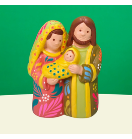 Peru Coral & Lime Holy Family Nativity, Peru