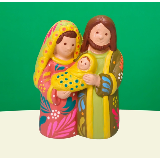 Coral & Lime Holy Family Nativity