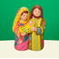 Peru Coral & Lime Holy Family Nativity