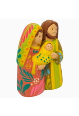 Peru Coral & Lime Holy Family Nativity, Peru