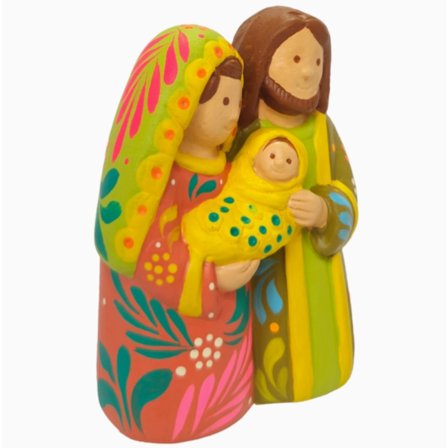 Coral & Lime Holy Family Nativity