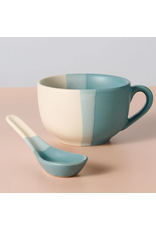 India Pheeka Striped Jumbo Mug w/ Spoon, India