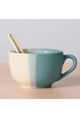 India Pheeka Striped Jumbo Mug w/ Spoon, India