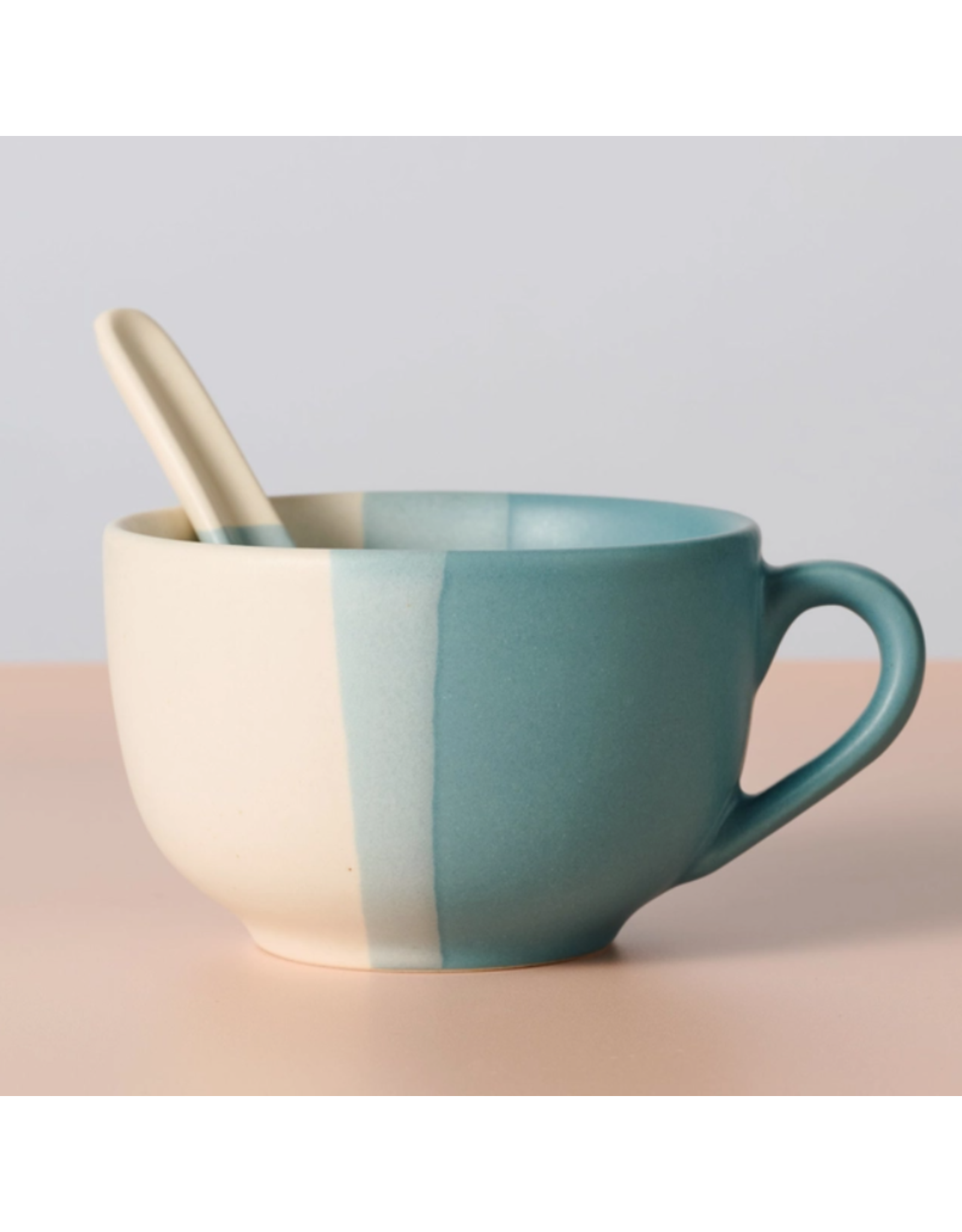 India Pheeka Striped Jumbo Mug w/ Spoon, India