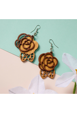 India Rosas Langka Wood Earrings, India