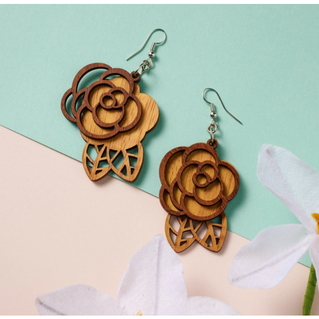 Rosas Langka Wood Earrings