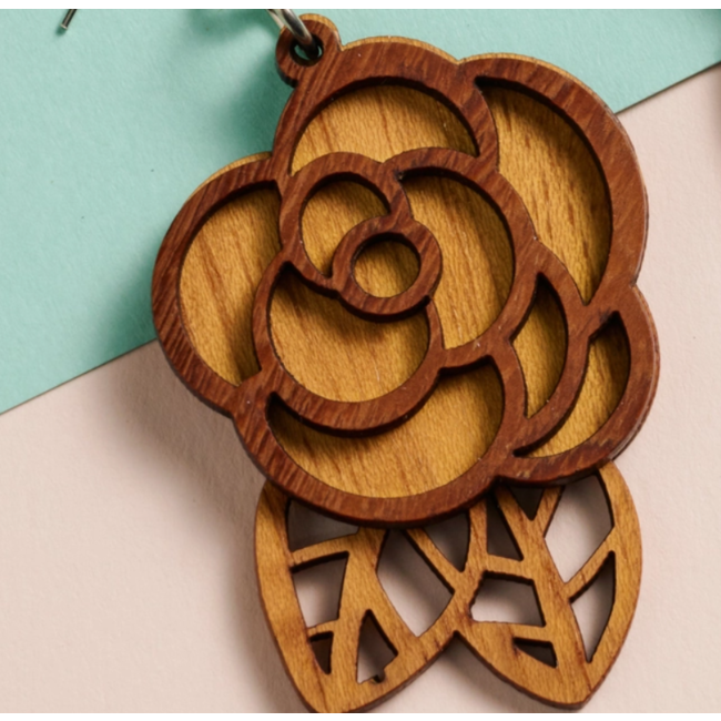 Rosas Langka Wood Earrings