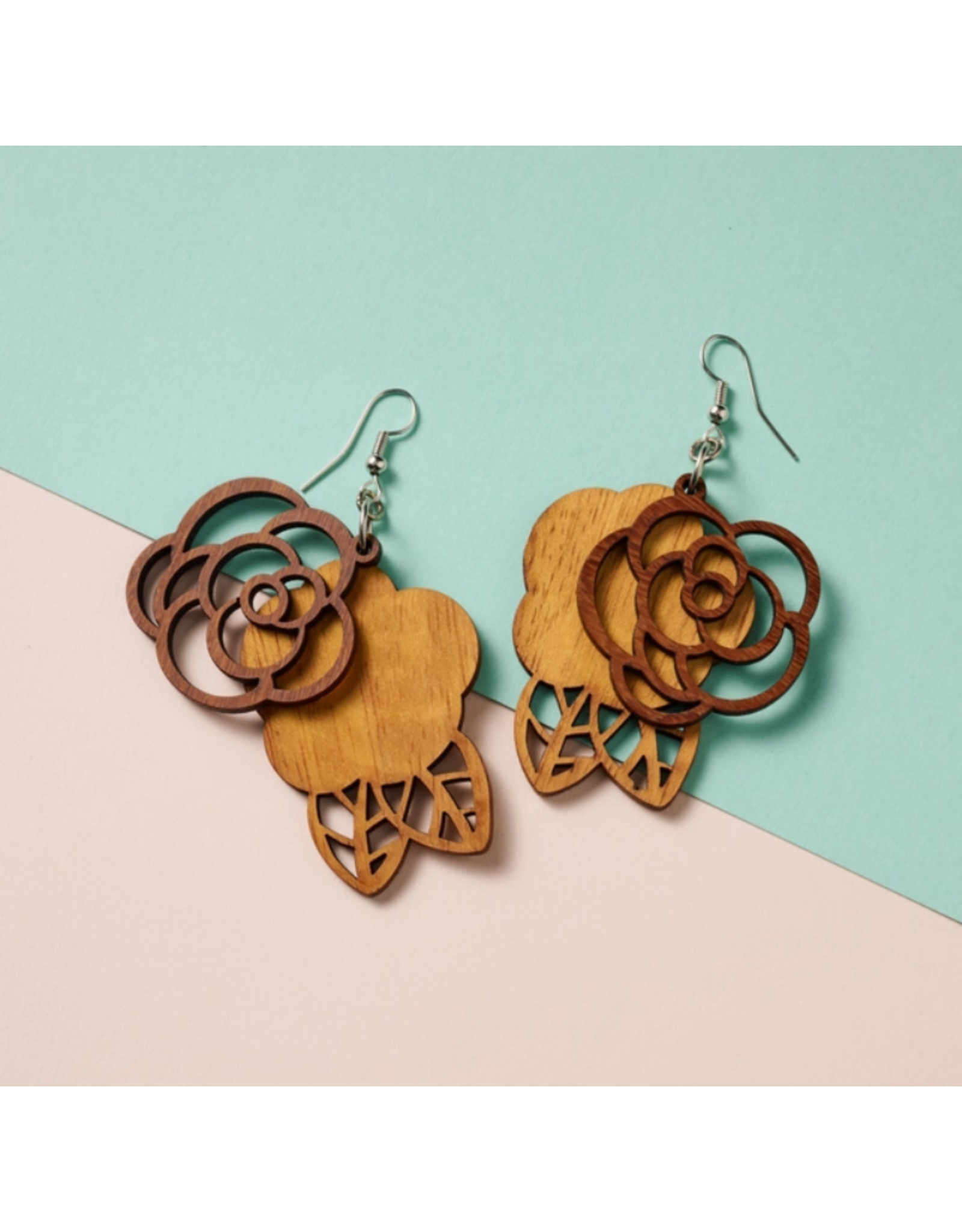 India Rosas Langka Wood Earrings, India