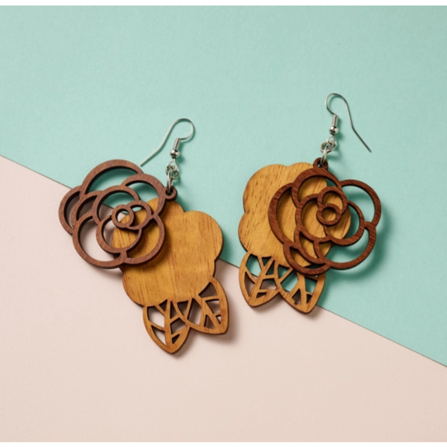 Rosas Langka Wood Earrings