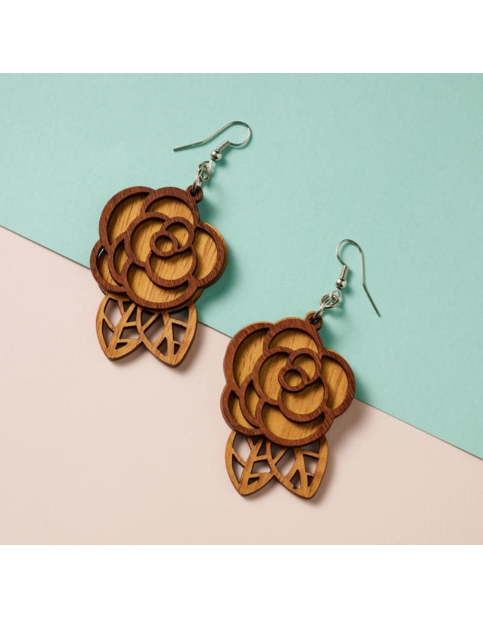 India Rosas Langka Wood Earrings, India