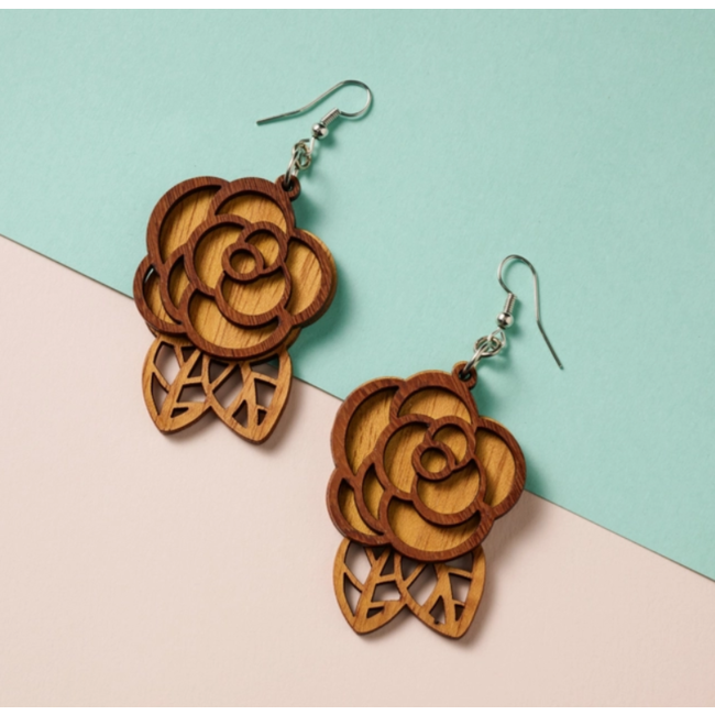 Rosas Langka Wood Earrings