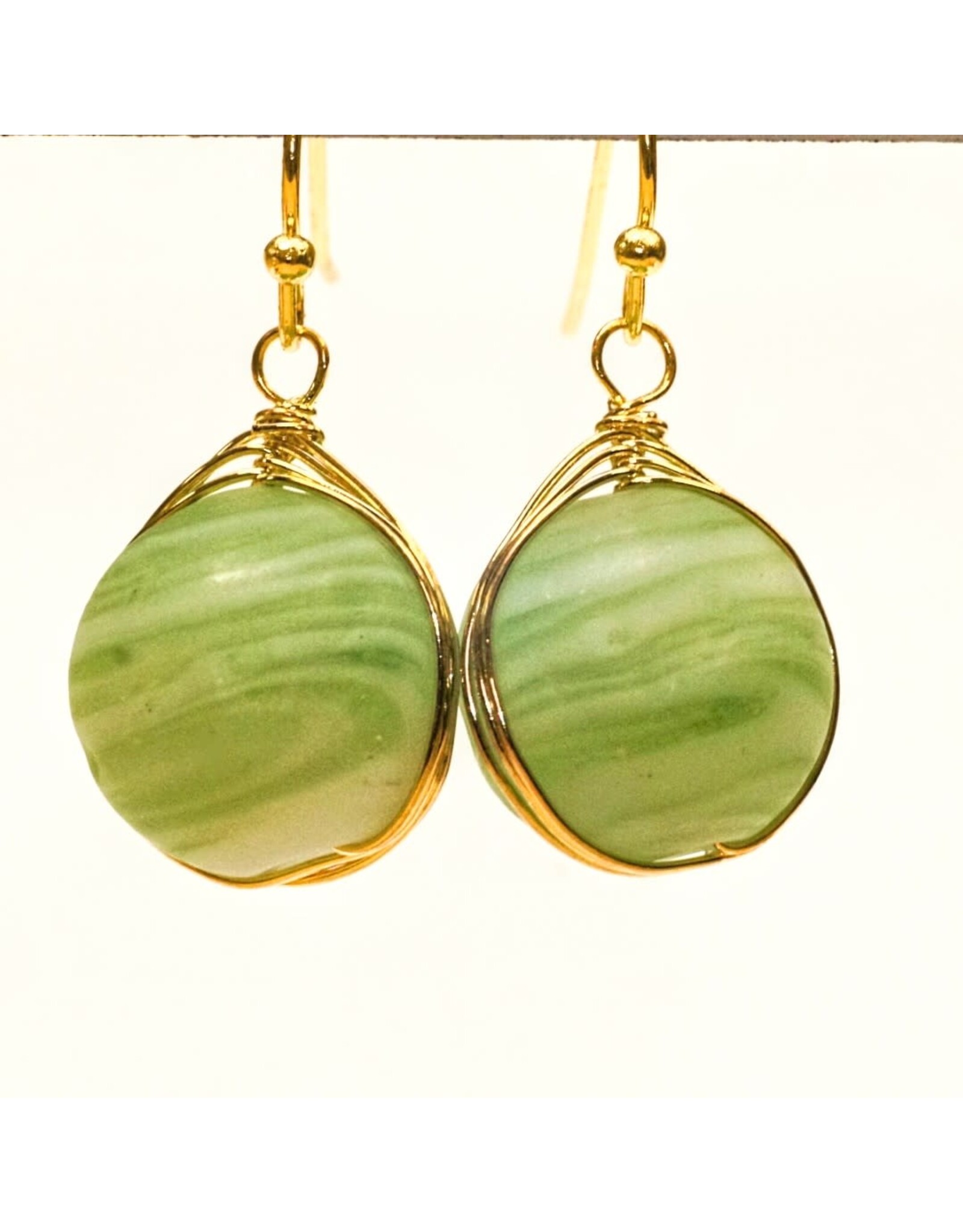 India Marbled Glass Drop Earrings, India