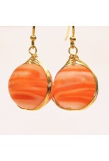 India Marbled Glass Drop Earrings, India