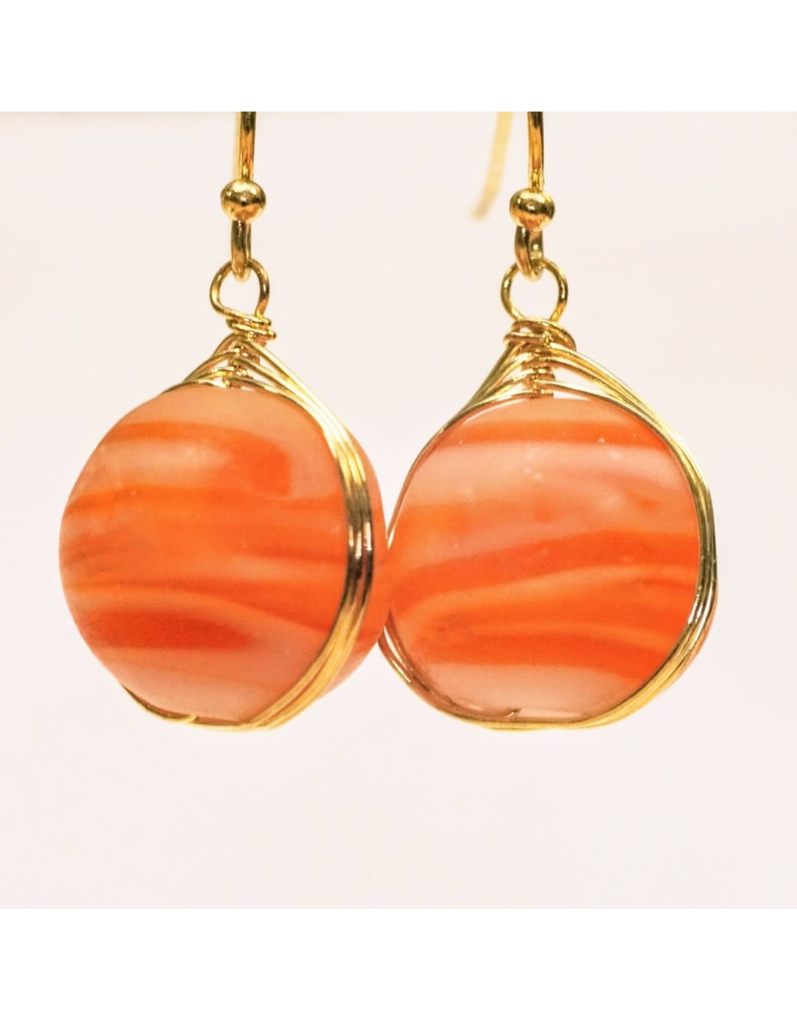 India Marbled Glass Drop Earrings, India