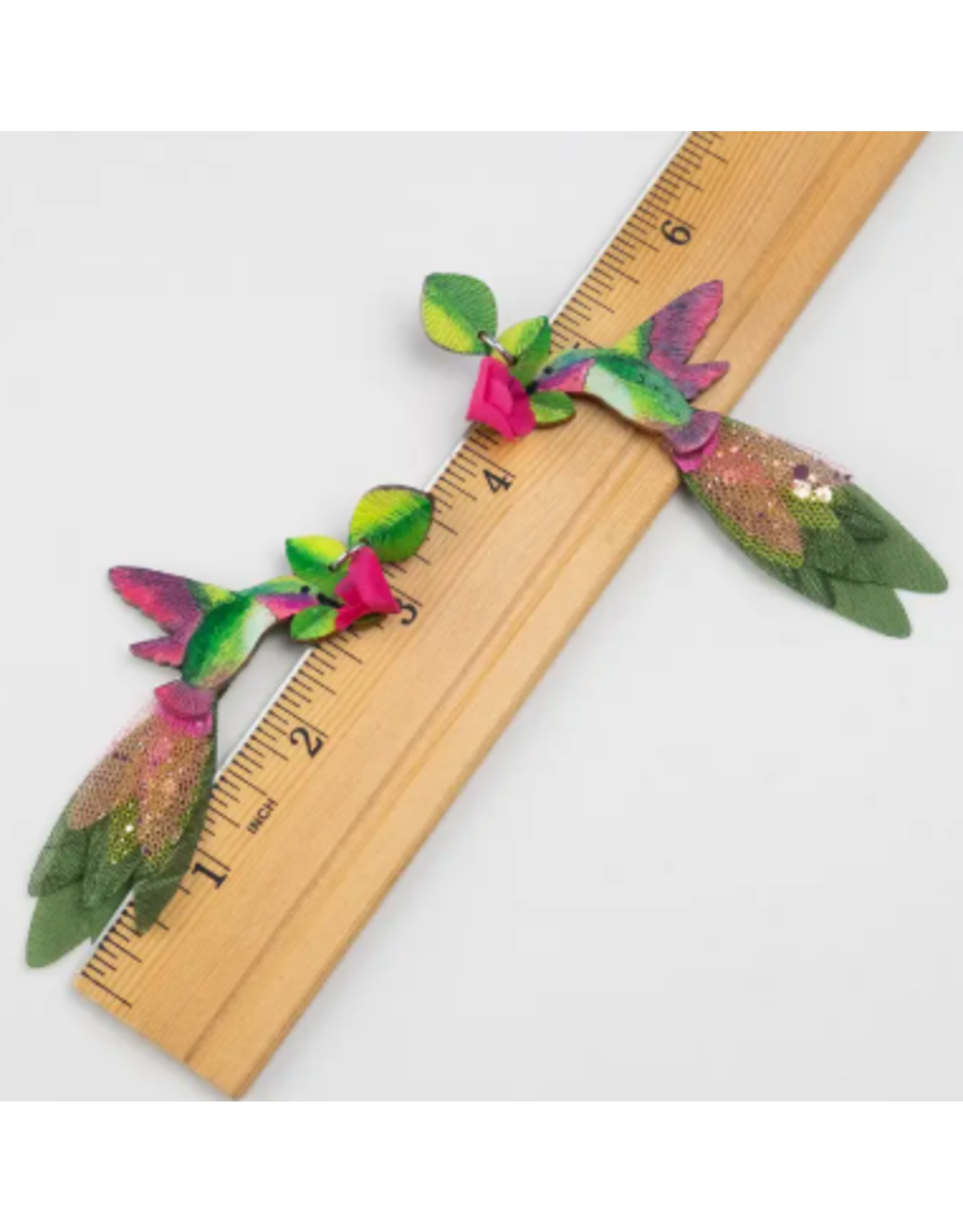 Colombia Pink Anna's Hummingbird Earrings