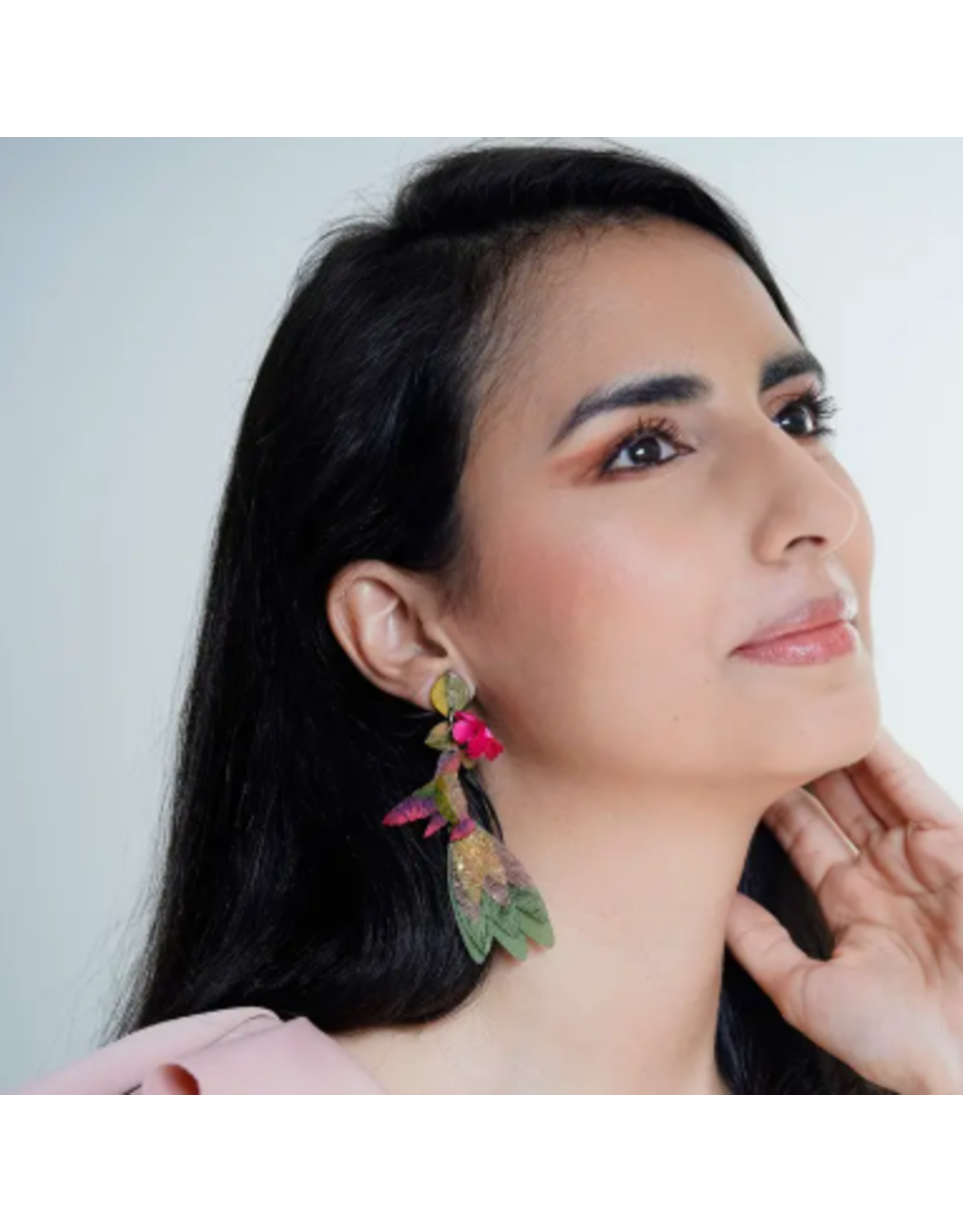 Colombia Pink Anna's Hummingbird Earrings