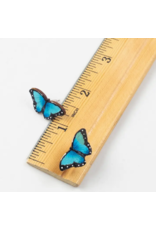 Colombia Blue Morpho Butterfly Stud Earrings