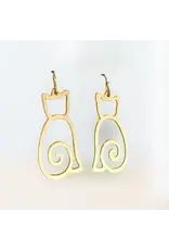 India Sleek Cat Earrings in Gold