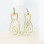 Earrings  - Sleek Cat in Gold