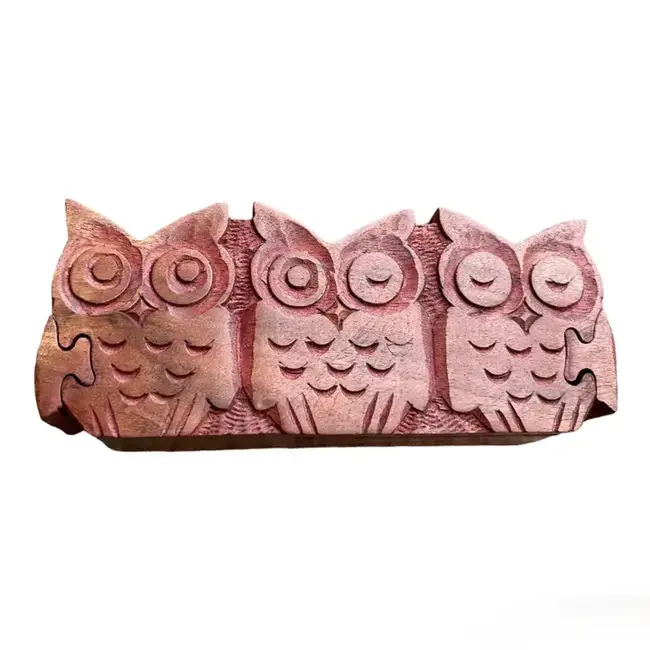 Sleepy Owl Family Puzzle Box