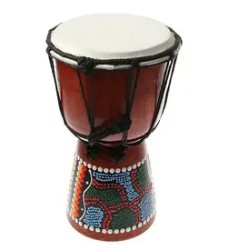Indonesia Painted Teak Djembe (20cm), Indonesia