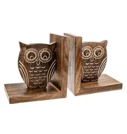 India Mango Wood Owl Bookends, India