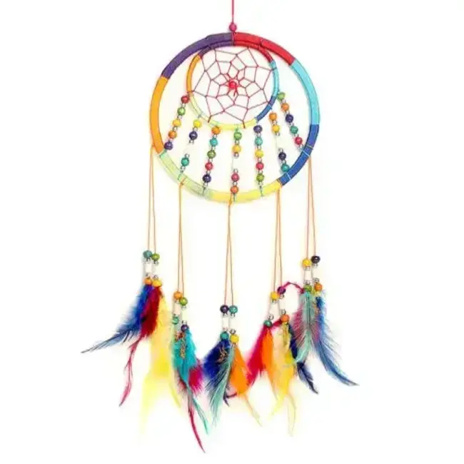 Rainbow Beaded Dreamcatcher