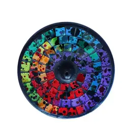 Indonesia Recycled Glass Mosaic Incense Holder, Indonesia