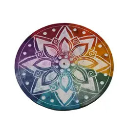 India Soapstone Incense Holder - Rainbow Lotus, India