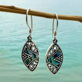 Indonesia Seaside Abalone Earrings - Sterling Silver