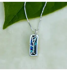 Indonesia Mosaic Abalone Necklace - Sterling Silver