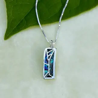 Indonesia Mosaic Abalone Necklace - Sterling Silver