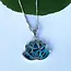 Indonesia Abalone Inlay Lotus Necklace - Sterling Silver