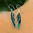 Indonesia Earrings  - Falling Leaves, Sterling Silver