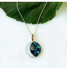 Indonesia Crescent Moon Necklace - Brass