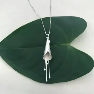 Indonesia Calla Lily Necklace - Sterling Silver