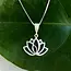 Indonesia Amethyst Lotus Necklace - Sterling Silver