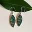 Abalone Leaf Earrings - Sterling Silver