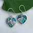 Indonesia Abalone Heart Earrings - Sterling Silver