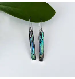 Indonesia Abalone Bar Earrings - Sterling Silver