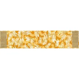Ghana Water Hyacinth & Gold Palm Table Runner (16x65)