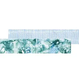 Ghana Reversible Table Runner - Olive Watercolour (19x91)