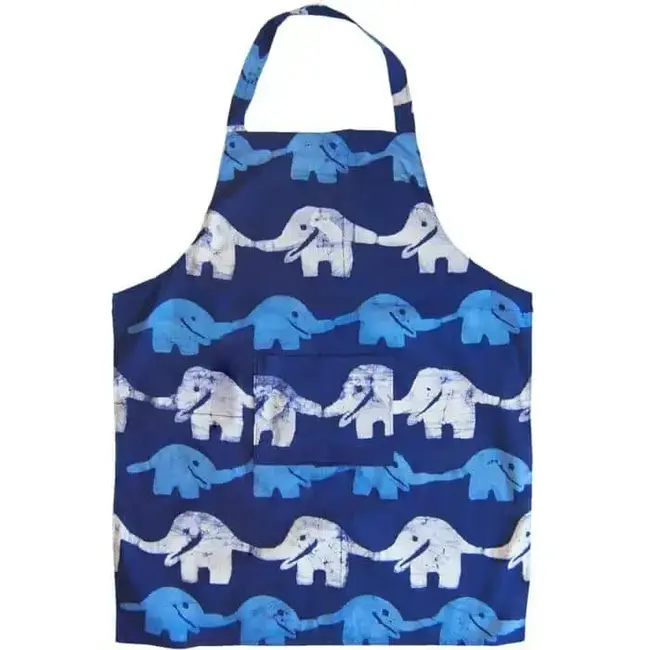 Reversible Apron - Blue Elephants