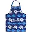 Ghana Reversible Apron - Blue Elephants