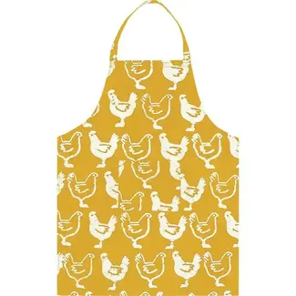 Ghana Reversible Apron - Gold Chickens