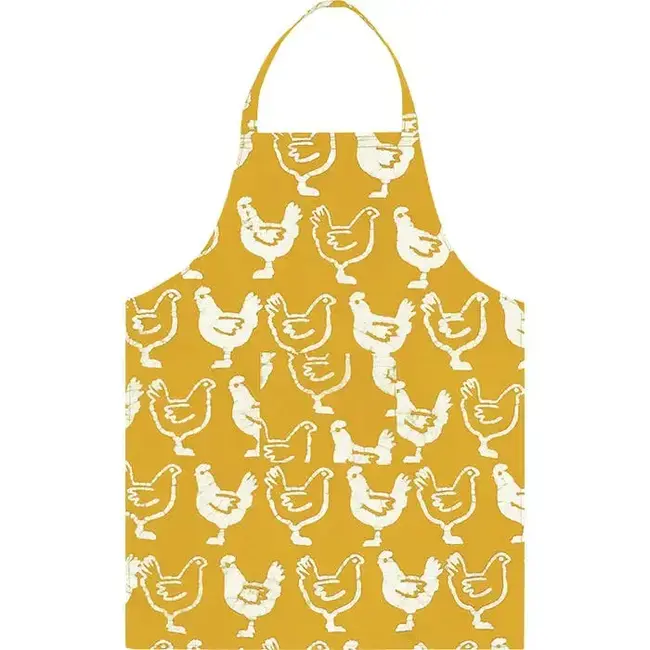 Reversible Apron - Gold Chickens